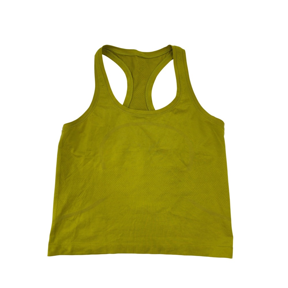 Lululemon Swiftly Tech Racerback Tank Top 2.0 Green Mesh Athletic Size 8
